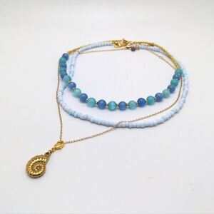 Convertible 18k Gold Sapphire Layered Necklace, Limited Edition
